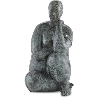 Currey & Co. - Lady Meditating Bronze - 1200-0364