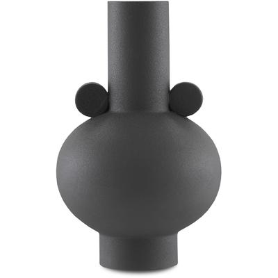 Currey & Co. - Happy 40 Round Black Vase - 1200-0400