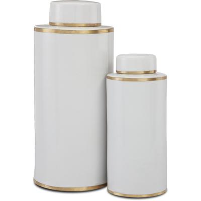 Currey & Co. - Ivory Tea Canister Set of 2 - 1200-0414