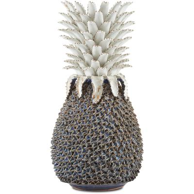 Currey & Co. - Waikiki Large Blue Pineapple - 1200-0481