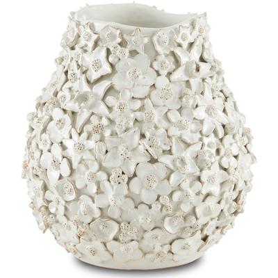 Currey & Co. - Jessamine White Vase - 1200-0489