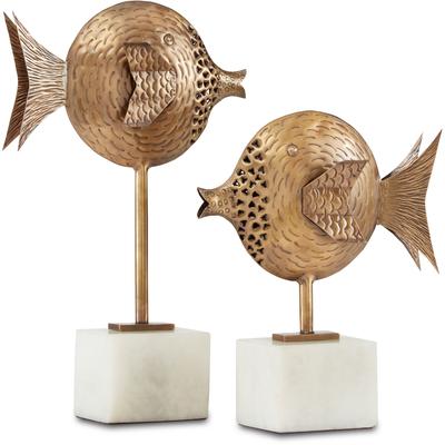 Currey & Co. - Cici Brass Fish Set of 2 - 1200-0513