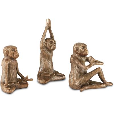 Currey & Co. - Zen Monkey Set of 3 - 1200-0518