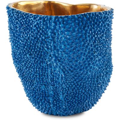 Currey & Co. - Jackfruit Medium Cobalt Blue Vase - 1200-0545