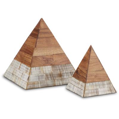 Currey & Co. - Hyson Pyramids Set of 2 - 1200-0638