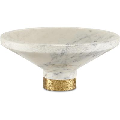 Currey & Co. - Vincent White Marble Bowl - 1200-0658