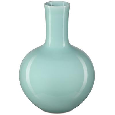 Currey & Co. - Celadon Small Green Straight Neck Vase - 1200-0670