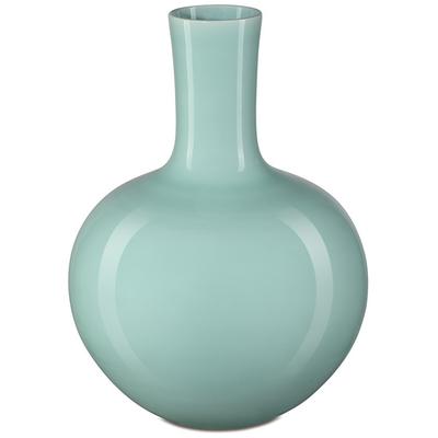 Currey & Co. - Celadon Medium Green Straight Neck Vase - 1200-0671