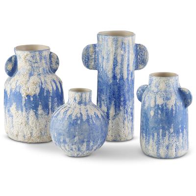 Currey & Co. - Paros Blue Vase - Set of 4 - 1200-0738