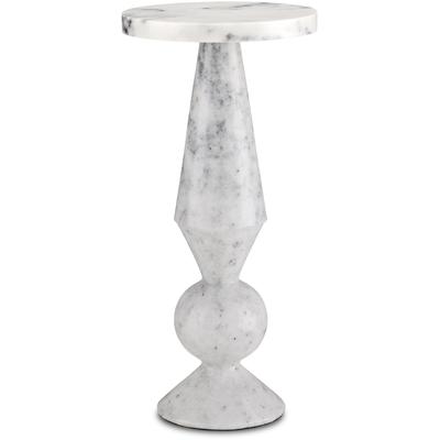 Currey & Co. - Quince White Marble Accent Table - 3000-0223