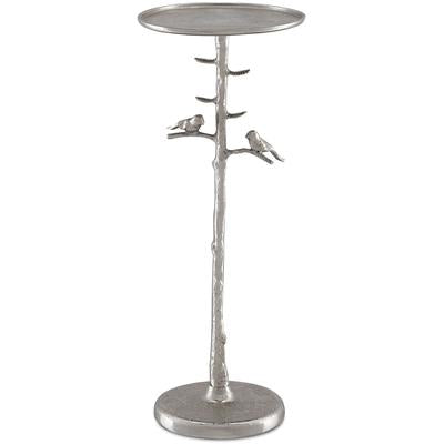 Currey & Co. - Piaf Silver Drinks Table - 4000-0064