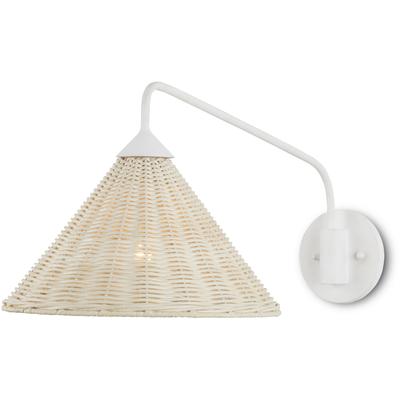 Currey & Co. - Basket White Swing-Arm Wall Sconce - 5000-0219