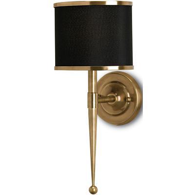 Currey & Co. - Primo Black Brass Wall Sconce - 5021