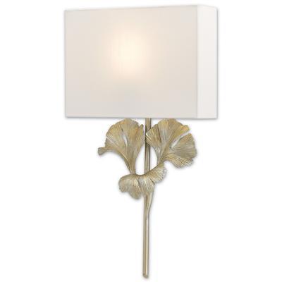 Currey & Co. - Gingko Silver Wall Sconce - 5900-0009