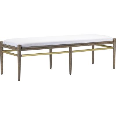 Currey & Co. - Visby Muslin Pepper Bench - 7000-0301