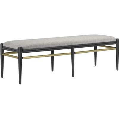 Currey & Co. - Visby Smoke Black Bench - 7000-0312