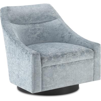 Currey & Co. - Pryce Cerulean Swivel Chair - 7000-0372