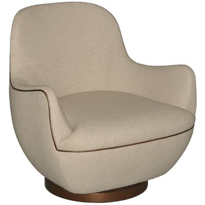 Currey & Co. - Brene Oatmeal Swivel Chair - 7000-0572