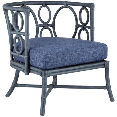 Currey & Co. - Tegal Finn Navy Chair - 7000-0622