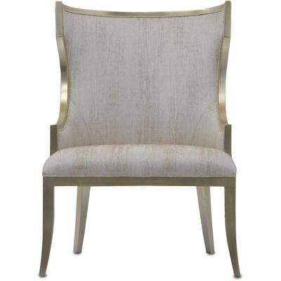 Currey & Co. - Garson Silver Linen Chair - 7000-0642