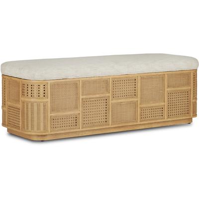 Currey & Co. - Anisa Natural Parchment Storage Bench - 7000-0662