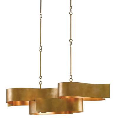 Currey & Co. - Grand Lotus Gold Oval Chandelier - 9000-0046