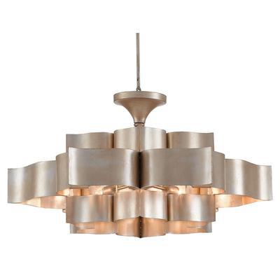 Currey & Co. - Grand Lotus Silver Large Chandelier - 9000-0051