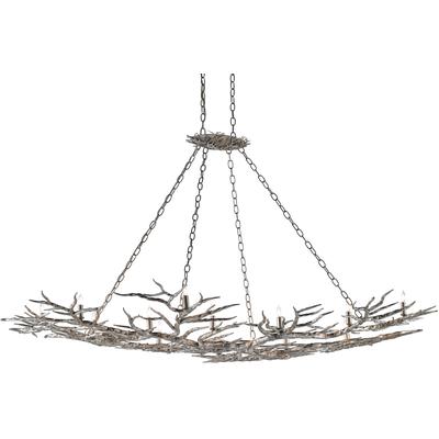 Currey & Co. - Rainforest Silver Chandelier - 9000-0367