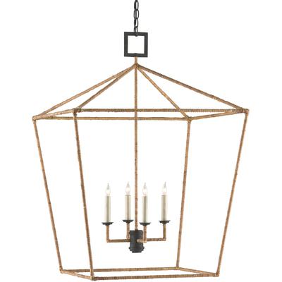 Currey & Co. - Denison Rattan Large Lantern - 9000-0611