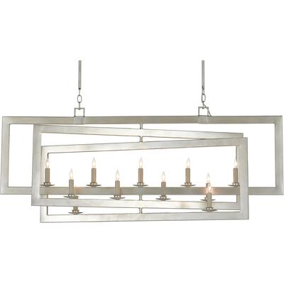 Currey & Co. - Middleton Rectangular Silver Chandelier - 9000-0634