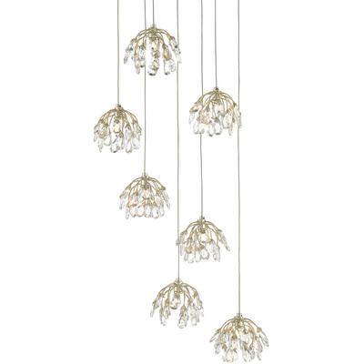 Currey & Co. - Crystal Bud 7-Light Multi-Drop Pendant - 9000-0669