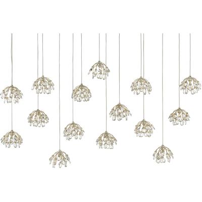 Currey & Co. - Crystal Bud Rectangular 15-Light Multi-Drop Pendant - 9000-0671