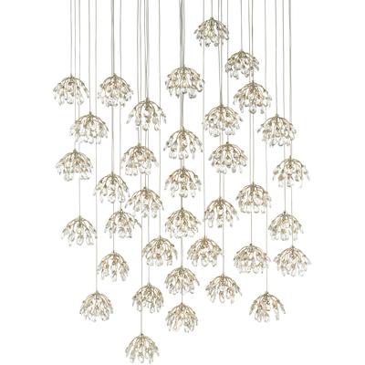 Currey & Co. - Crystal Bud 36-Light Multi-Drop Pendant - 9000-0673