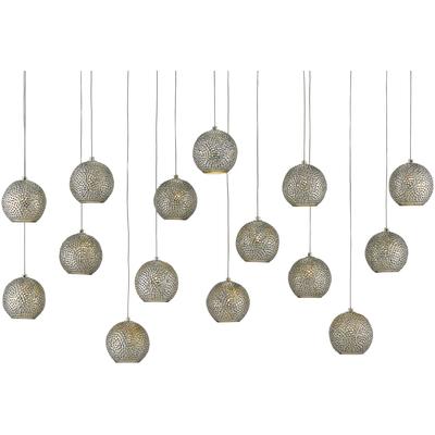 Currey & Co. - Giro Rectangular 15-Light Multi-Drop Pendant - 9000-0685