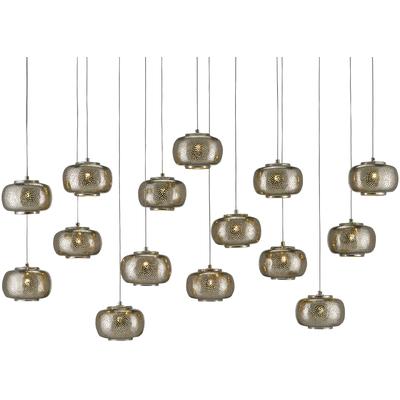 Currey & Co. - Pepper Rectangular 15-Light Multi-Drop Pendant - 9000-0692