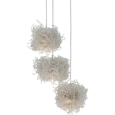 Currey & Co. - Birds Nest 3-Light Multi-Drop Pendant - 9000-0696