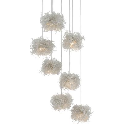 Currey & Co. - Birds Nest 7-Light Multi-Drop Pendant - 9000-0697