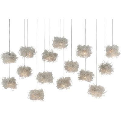 Currey & Co. - Birds Nest Rectangular 15-Light Multi-Drop Pendant - 9000-0699