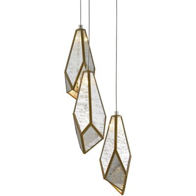 Currey & Co. - Glace 3-Light Multi-Drop Pendant - 9000-0703