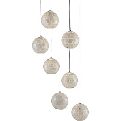 Currey & Co. - Finhorn 7-Light Multi-Drop Pendant - 9000-0718