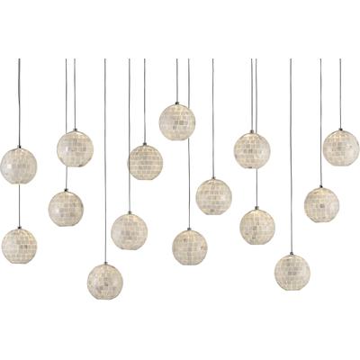 Currey & Co. - Finhorn Rectangular 15-Light Multi-Drop Pendant - 9000-0720