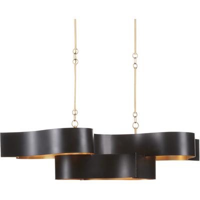 Currey & Co. - Grand Lotus Black Oval Chandelier - 9000-0853