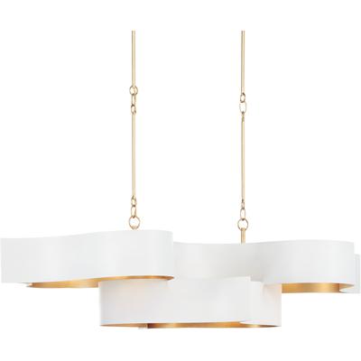 Currey & Co. - Grand Lotus White Oval Chandelier - 9000-0854