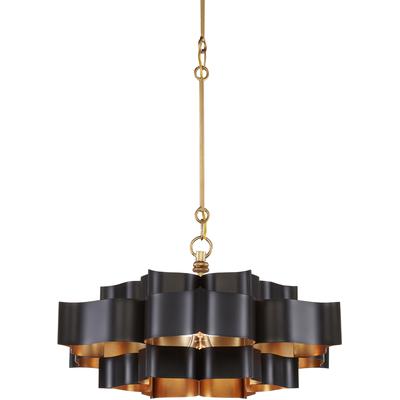 Currey & Co. - Grand Lotus Black Small Chandelier - 9000-0855