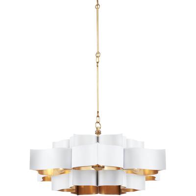 Currey & Co. - Grand Lotus White Chandelier - 9000-0857