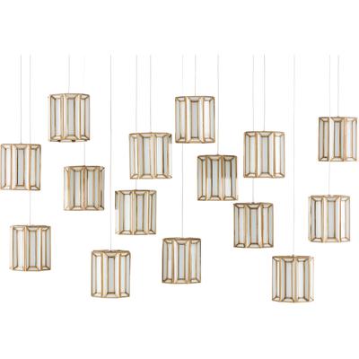 Currey & Co. - Daze Rectangular 15-Light Multi-Drop Pendant - 9000-0892