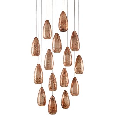 Currey & Co. - Rame Round 15-Light Multi-Drop Pendant - 9000-0905