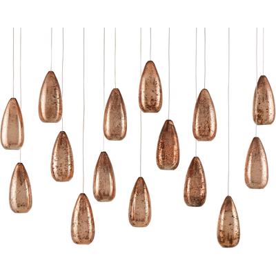 Currey & Co. - Rame Rectangular 15-Light Multi-Drop Pendant - 9000-0906