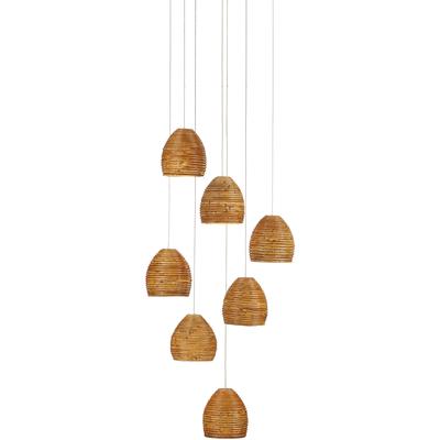 Currey & Co. - Beehive Round 7-Light Multi-Drop Pendant - 9000-1000