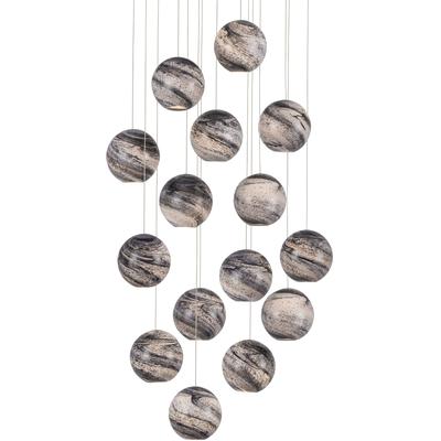 Currey & Co. - Palatino Round 15-Light Multi-Drop Pendant - 9000-1008